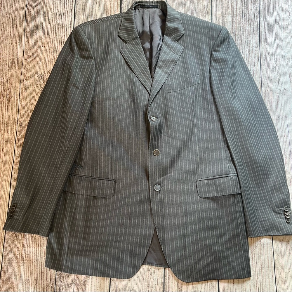 Giorgio Andreani Italy Super 110's Men's 42L Wool‎ Sport Coat Jacket Gray Blazer